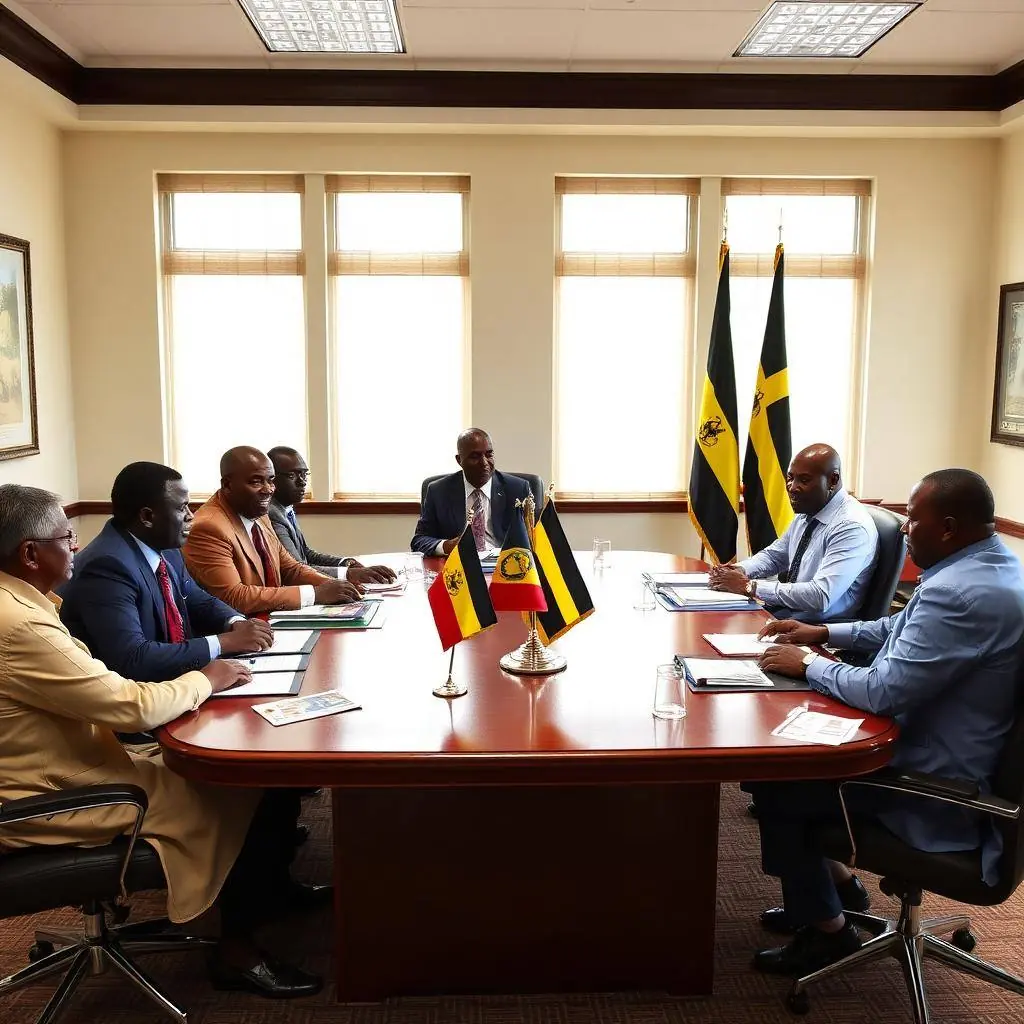 Uganda Chamber of Mines and Petroleum board meeting with government and industry representatives
